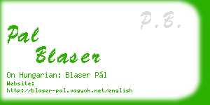 pal blaser business card